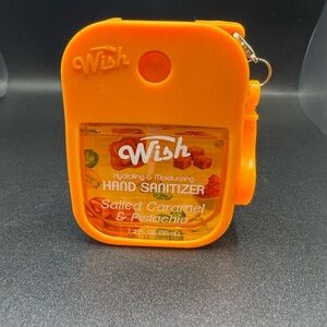 NWT Wish Salted Caramel & Pistachio Spray Hand Sanitizer with Keychain Holder